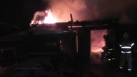 Зеленогорец лишился гаража в результате пожара