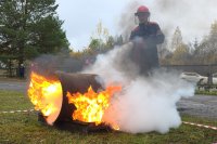 На Красноярской ГРЭС-2 прошли соревнования добровольных пожарных формирований
